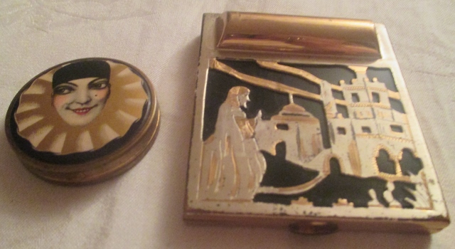 M980M TWO important ladies art deco compact